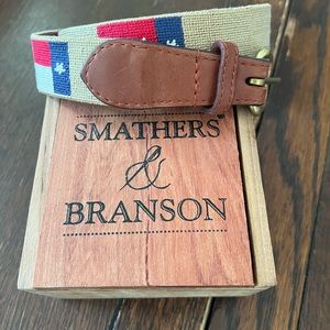 Smathers & Branson Texas flag mens belt size 30